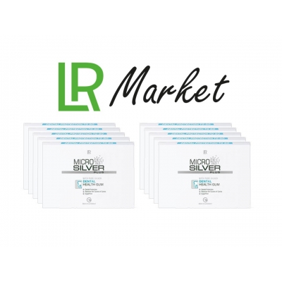 10x Guma do żucia wspomagająca higienę zębów LR Microsilver PLUS 14g