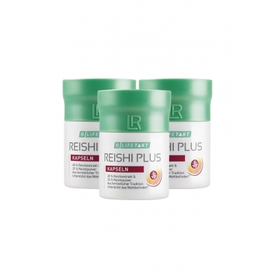 Grzybki Reishi Plus kapsułki 30 sztuk Trójpak