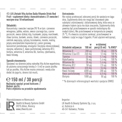 Witaminy Vita Active Red Fruit 150ml