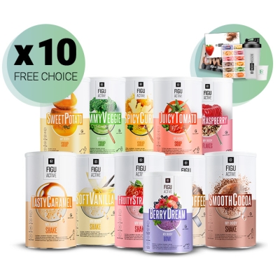 LR Figuactive 10x Zupy Płatki Bowl Dziesięciopak SHAKER