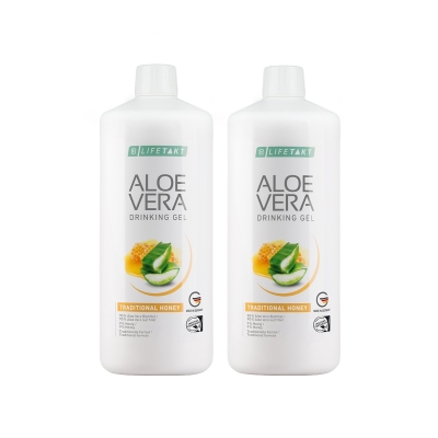 Aloes żel do picia miód 2x1000ml LR Lifetakt Aloe Vera Traditional Honey DWUPAK