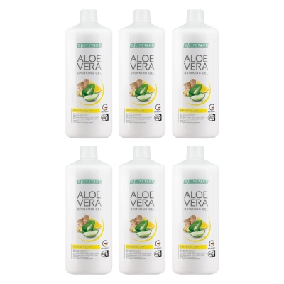 Aloes Żel Do Picia Imbir Miód Cytryna LR Lifetakt Immune Plus 1000ml Sześciopak 5+1 Aloe Vera