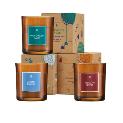 LR Premium Świece Zapachowe Limitowany Zestaw (3 x 120g)